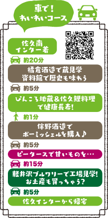 車で！わいわいコース